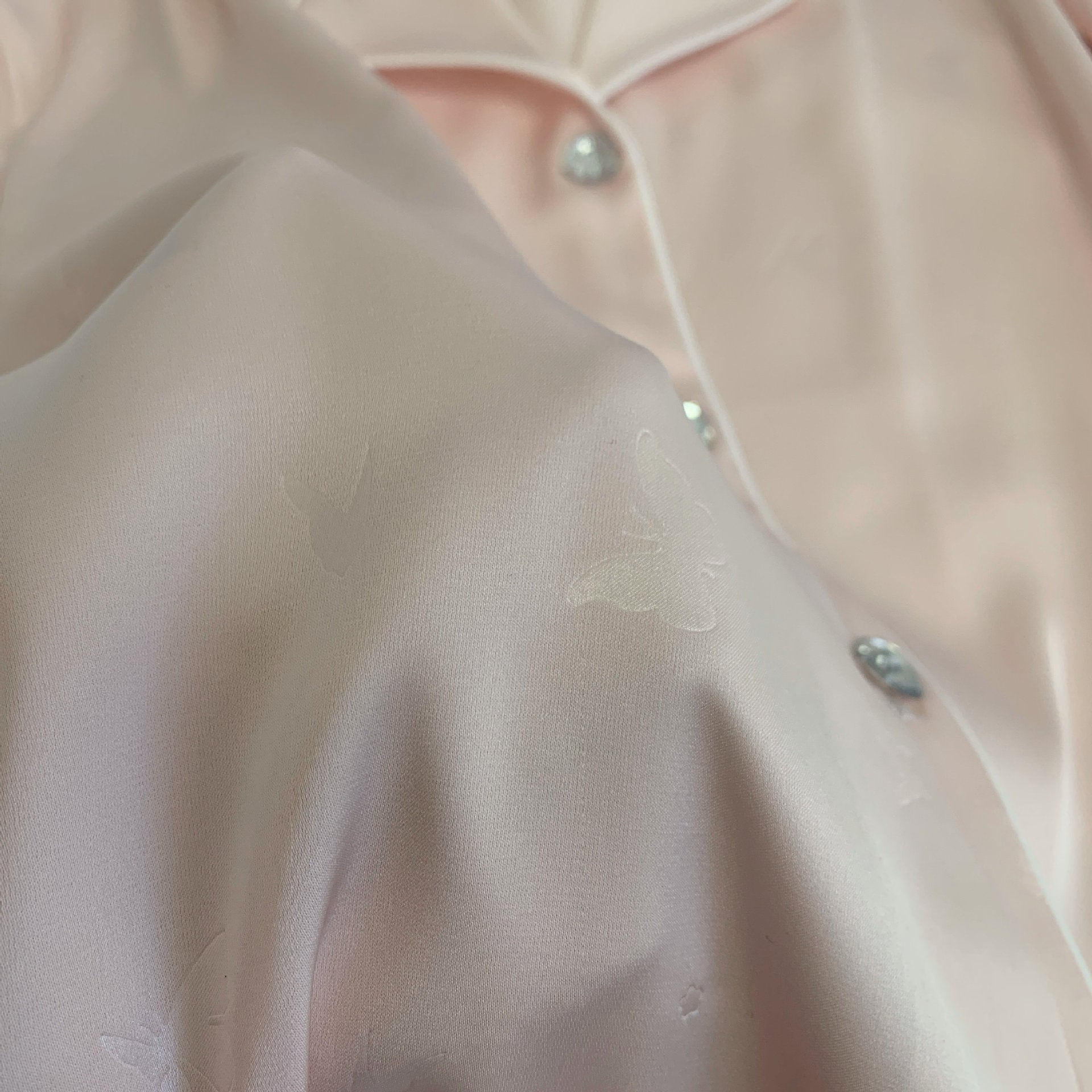 Ensemble de pyjama jacquard en satin soyeux, nuisette avec dentelle pour femmes, pyjama boutonnée, vêtements de nuit casual pour la maison