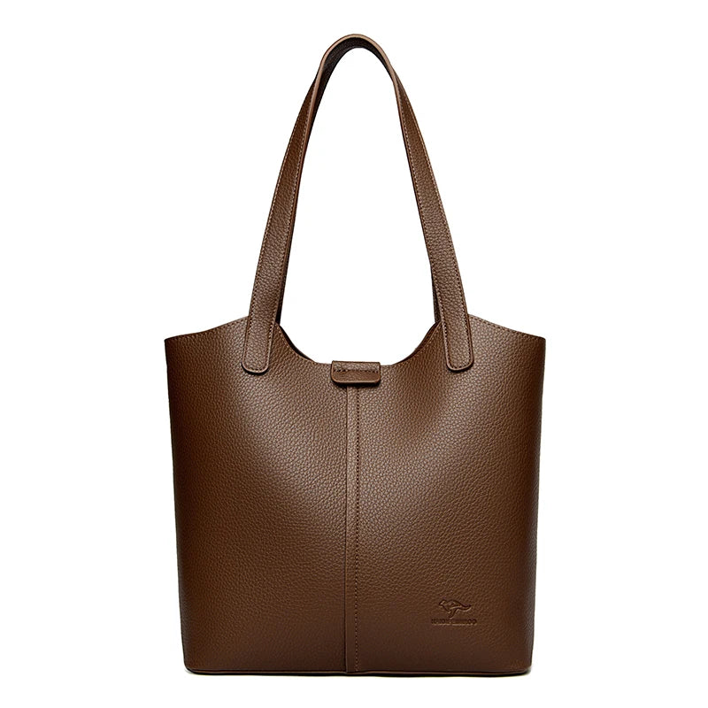 Sac à main en cuir PU pour femmes, grand tote carré, bandoulière polyvalente et mode.