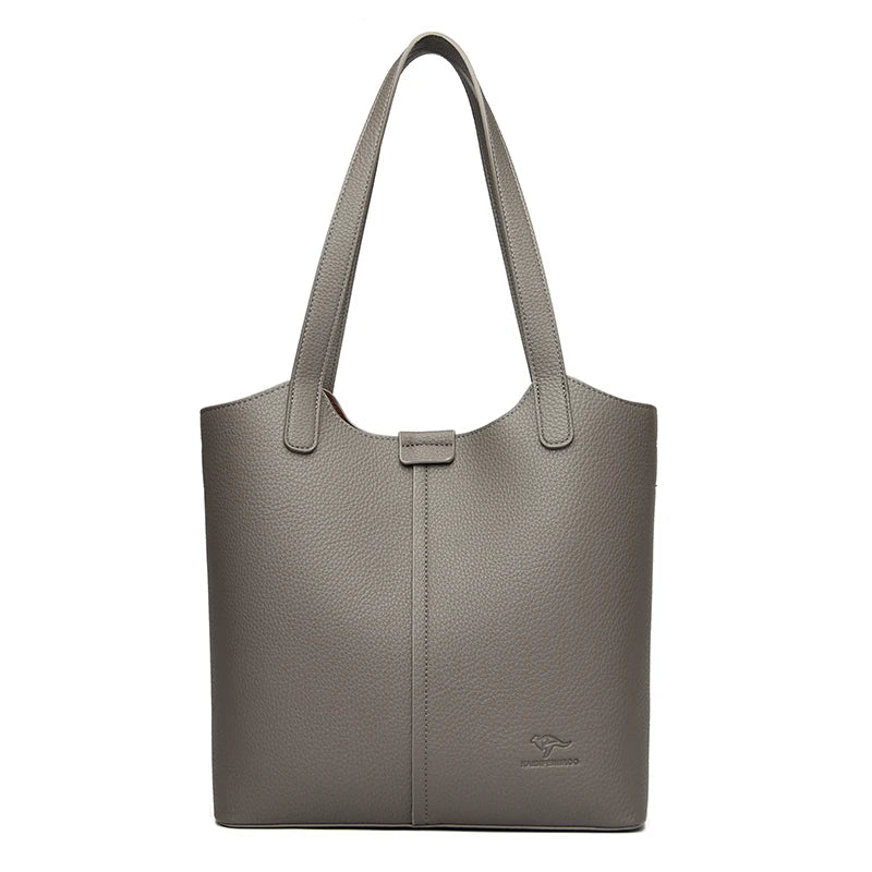 Sac à main en cuir PU pour femmes, grand tote carré, bandoulière polyvalente et mode.