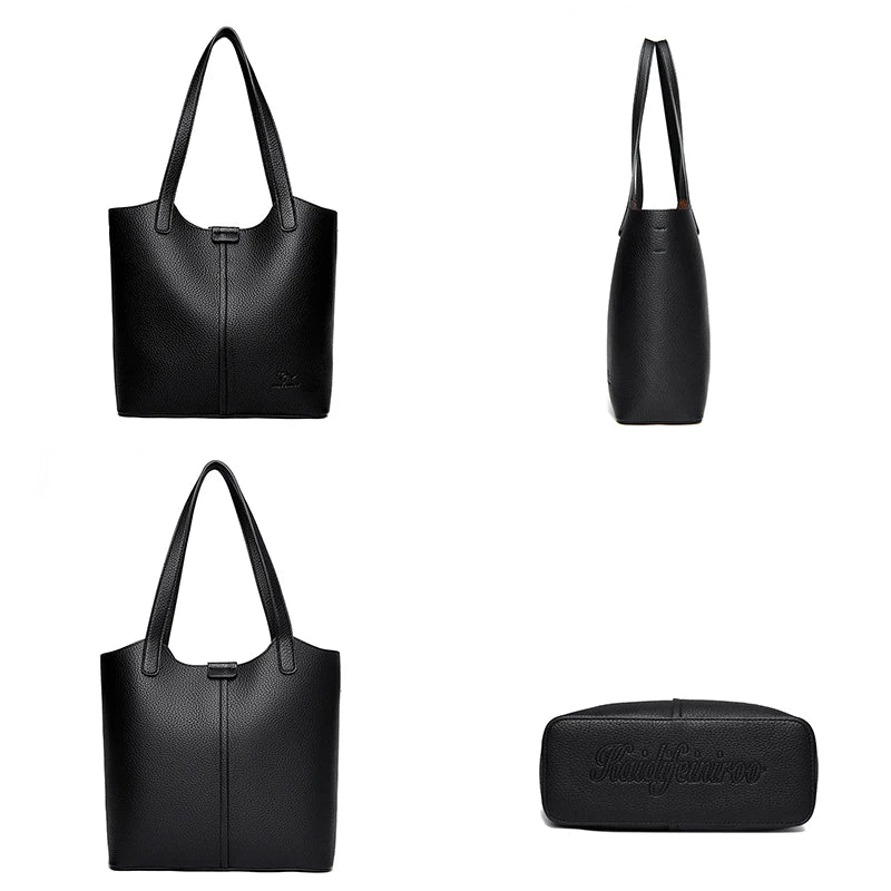 Sac à main en cuir PU pour femmes, grand tote carré, bandoulière polyvalente et mode.