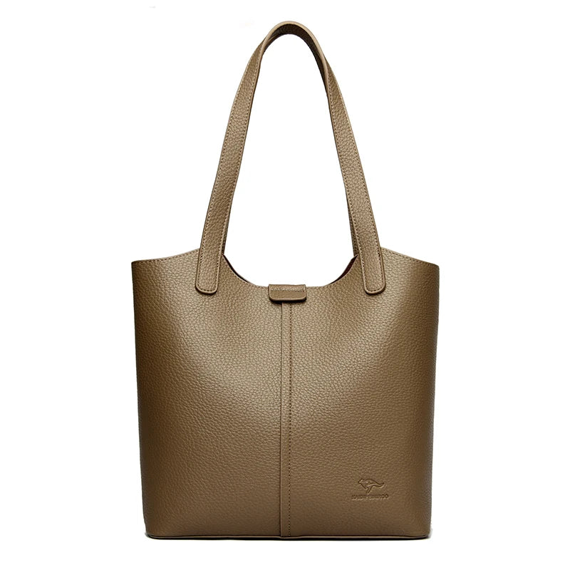 Sac à main en cuir PU pour femmes, grand tote carré, bandoulière polyvalente et mode.