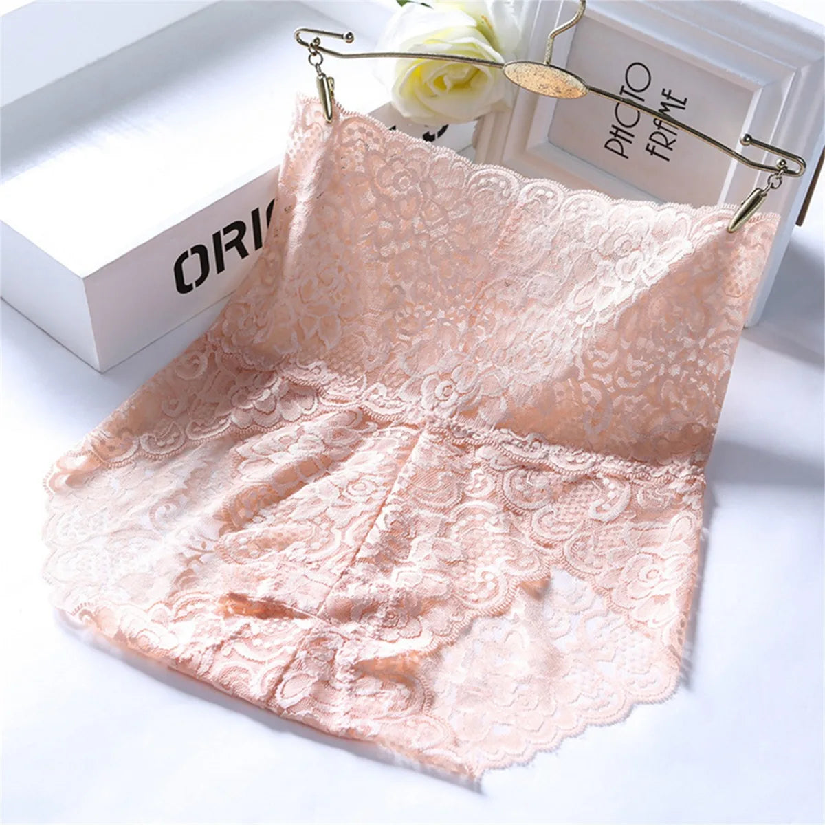 Culotte femme taille haute dentelle jacquard ajouré, sexy hipster grande taille sans couture respirante, culotte femme.