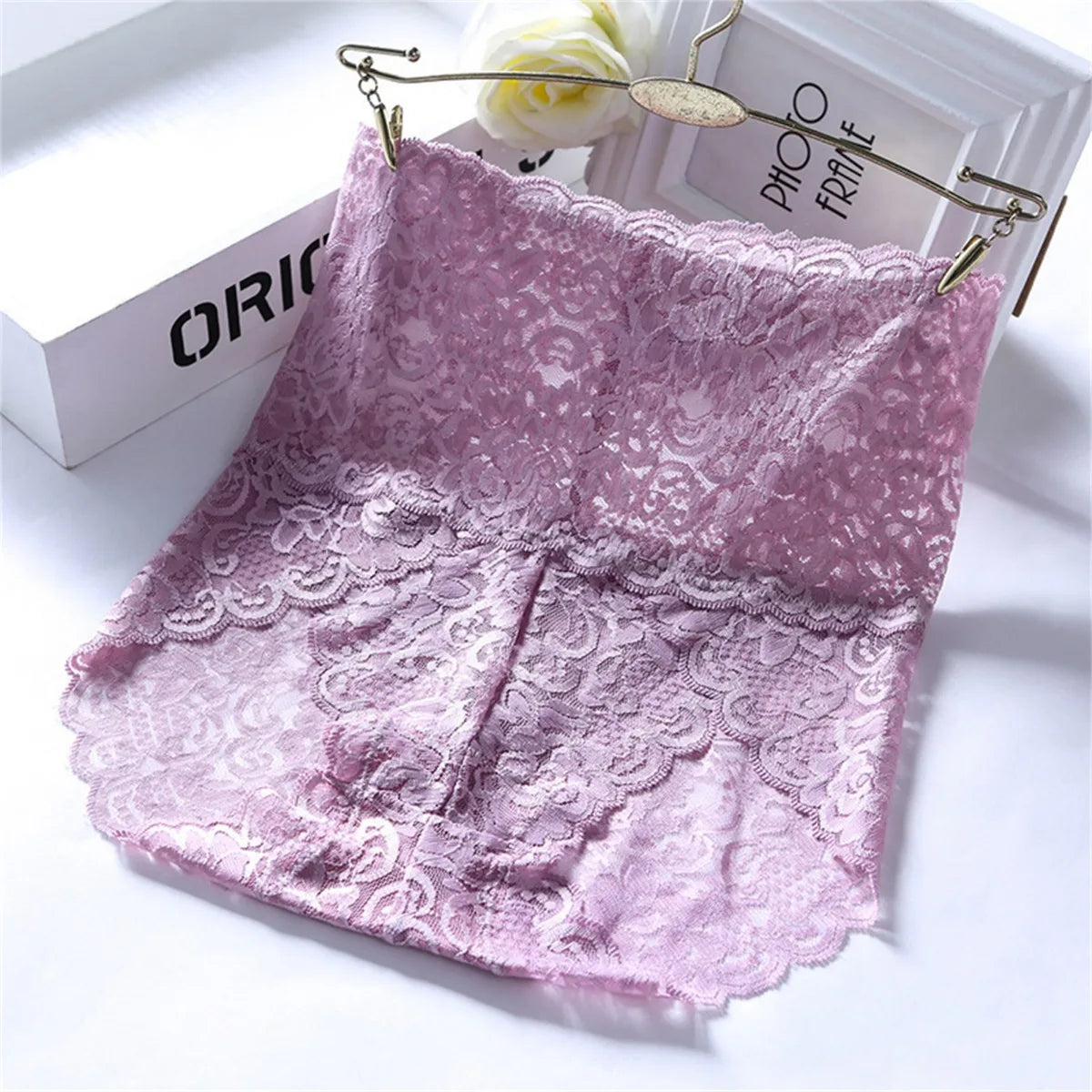 Culotte femme taille haute dentelle jacquard ajouré, sexy hipster grande taille sans couture respirante, culotte femme.